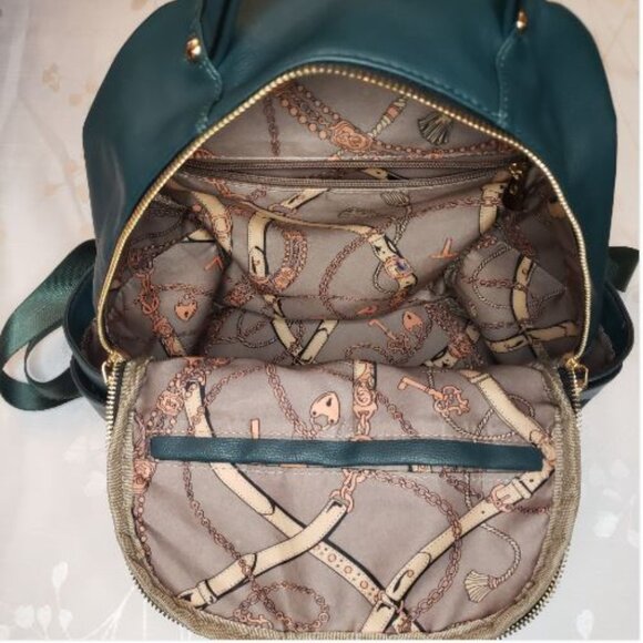 Mellow World Lacey Dark Green Faux Leather Backpack - Picture 4 of 4